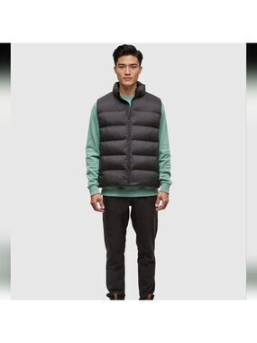Tentree Brewster Puffer Vest Black Meteorite NWT
